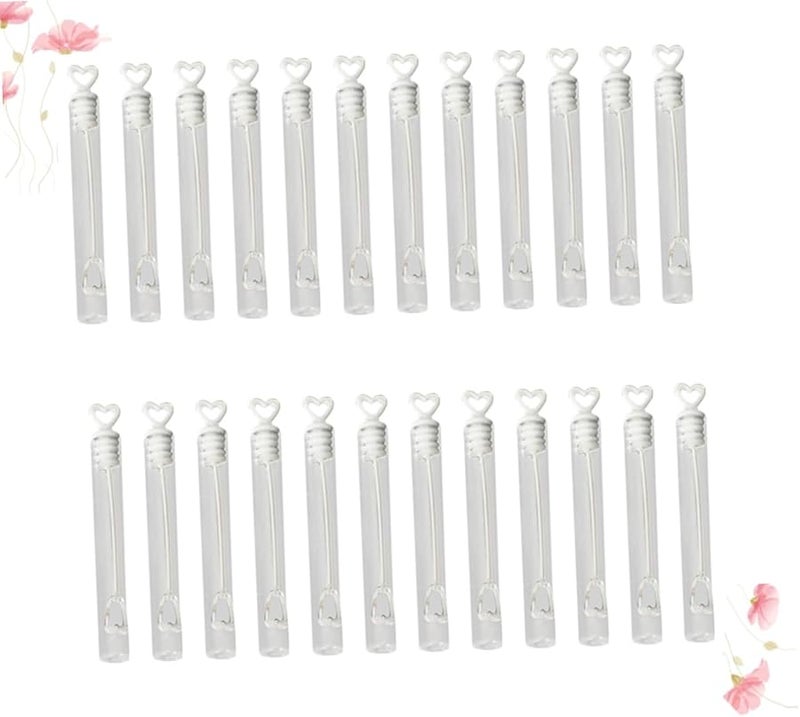 VICASKY 24 Pcs Heart Shaped Bubble Wands Empty Soap Containers for Wedding Party Favors - Image 3